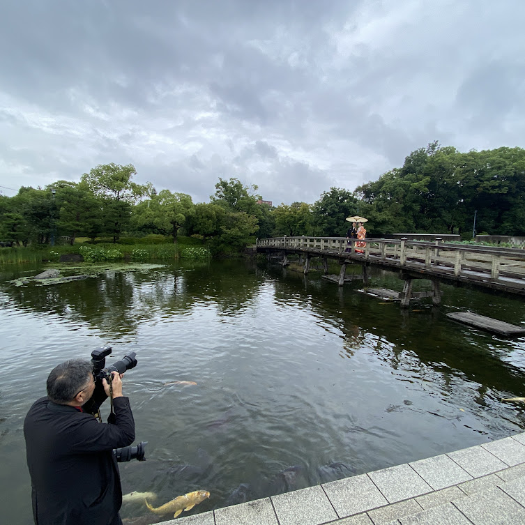 日本庭園　和装撮影